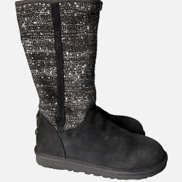 UGG Australia 1006711 Camaya Sequin Gray Winter Boot Shoes Sz 9 Women - Picture 4 of 9